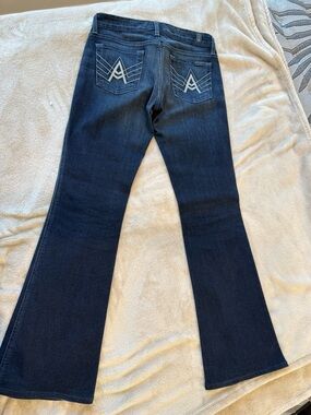 7 For All Mankind Women's Dark Blue Flare Jeans